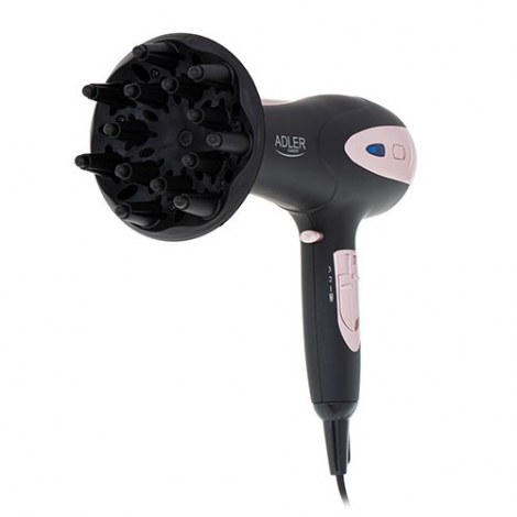 Adler | Hair Dryer | AD 2248b ION | 2200 W | Number of temperature settings 3 | Ionic function | Diffuser nozzle | Black/Pink - 4